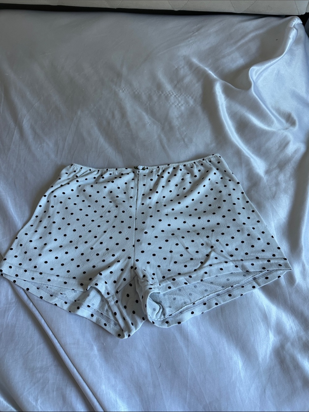 Polka Dot White Sleep Shorts for Women